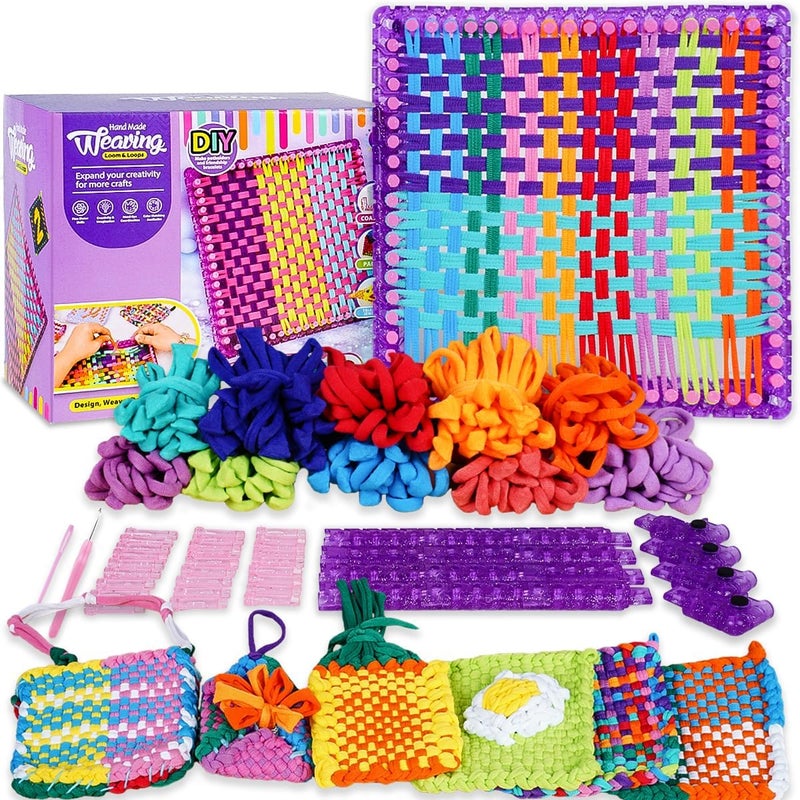 Disracker Weaving Loom Kit for Potholder Making - DIY Arts and Crafts for Kids and Adults, Includes 288 Loops & Step-by-Step Instructions, Ideal Gifts for Girls Ages 5 6 7 8-12 13 - Image 1